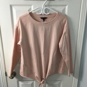 Banana Republic tie front top, size M. Ballet pink
